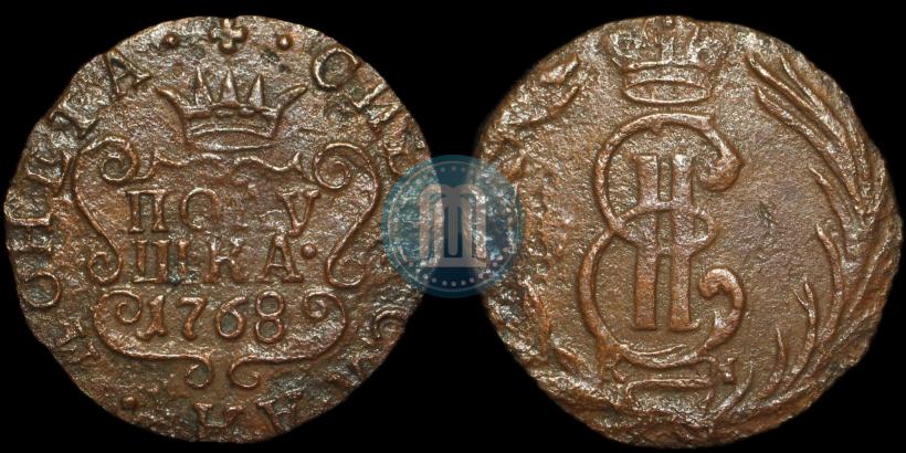 Фото Полушка 1768 года КМ 