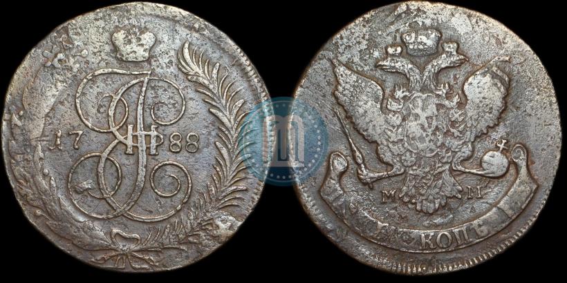 Фото 5 копеек 1788 года ММ 