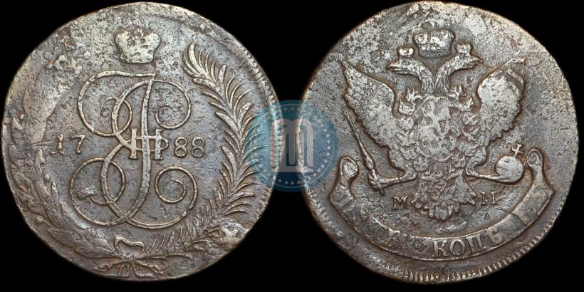 Фото 5 копеек 1788 года ММ 