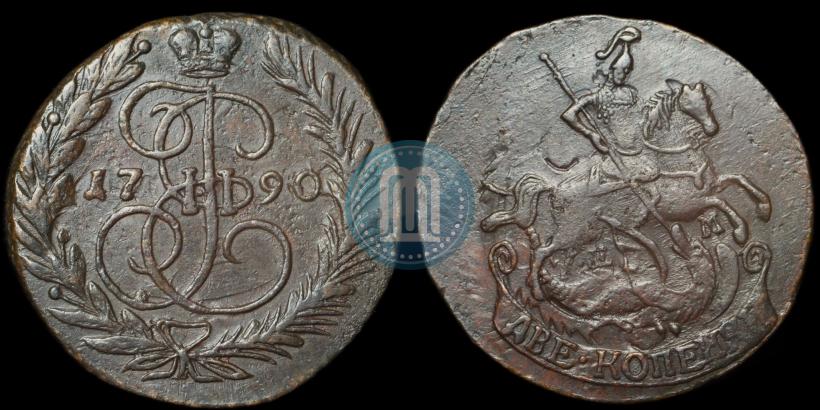 Picture 2 kopecks 1790 year ЕМ 