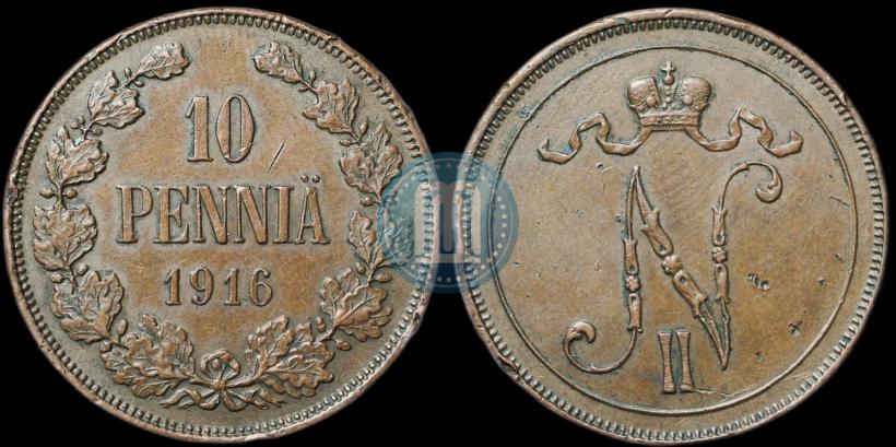 Фото 10 пенни 1916 года  