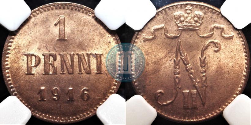 Фото 1 пенни 1916 года  