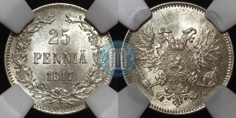 Picture 25 pennia 1917 year S 