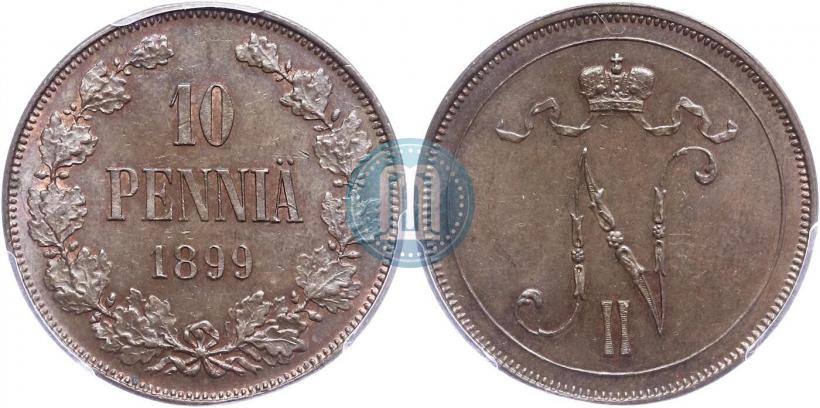 Picture 10 pennia 1899 year  