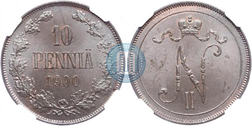 Фото 10 пенни 1900 года  