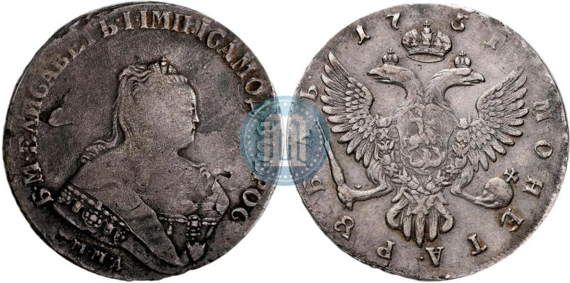 Picture 1 rouble 1751 year ММД 