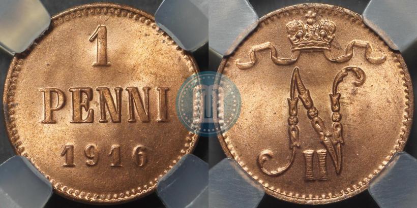 Фото 1 пенни 1916 года  