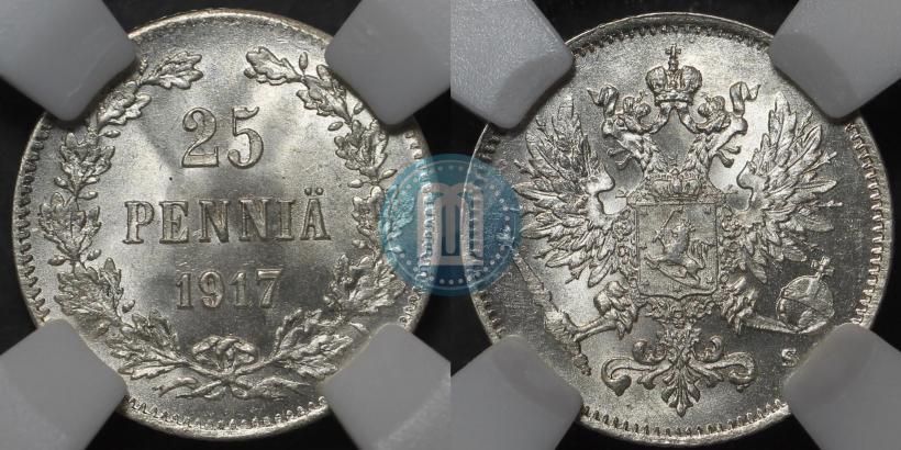 Picture 25 pennia 1917 year S 