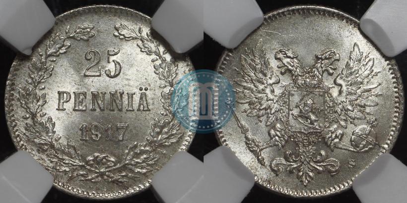 Picture 25 pennia 1917 year S 