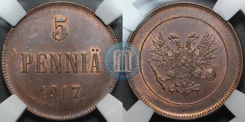 Фото 5 пенни 1917 года  