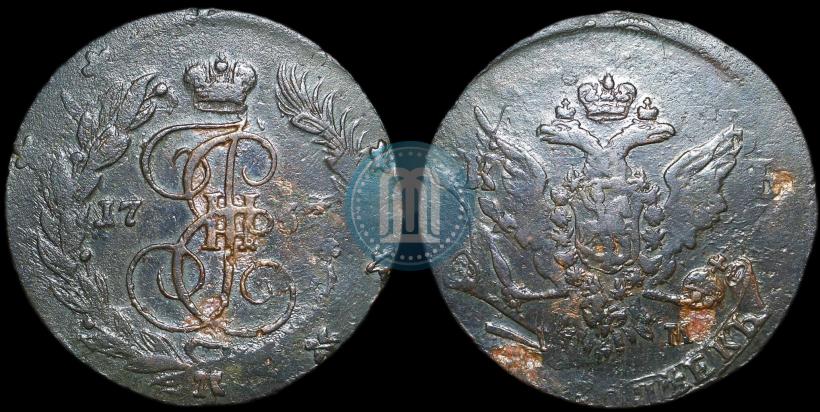 Picture 5 kopecks 1763 year СМ 