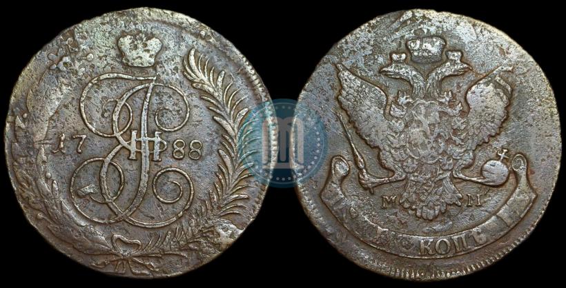 Фото 5 копеек 1788 года ММ 