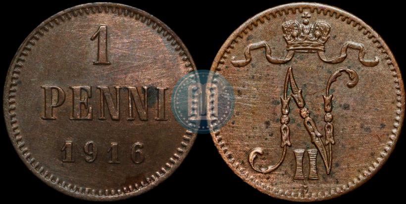 Фото 1 пенни 1916 года  