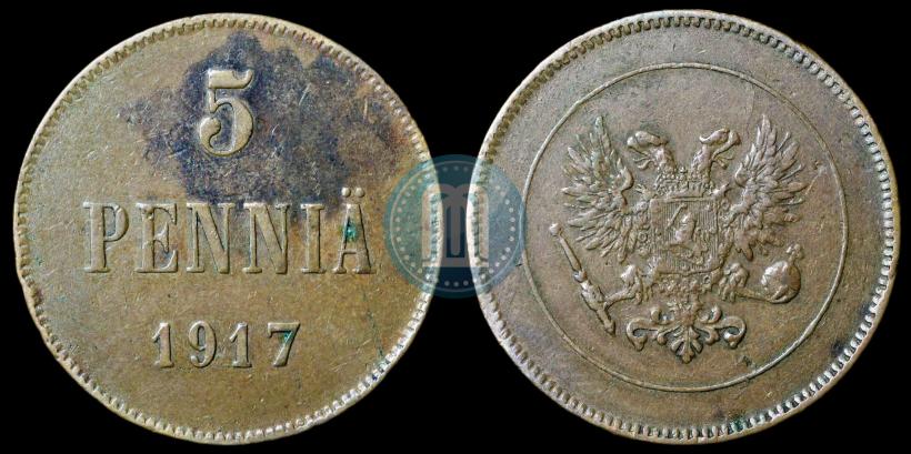 Фото 5 пенни 1917 года  
