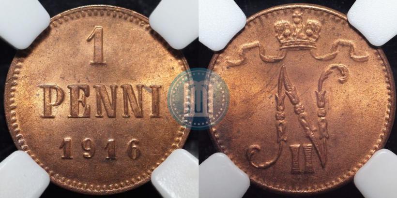 Фото 1 пенни 1916 года  