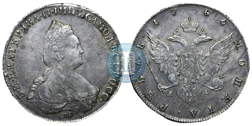 Picture 1 rouble 1786 year СПБ-ЯА 