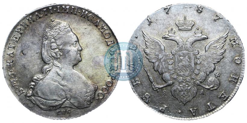 Picture 1 rouble 1787 year СПБ-ЯА 