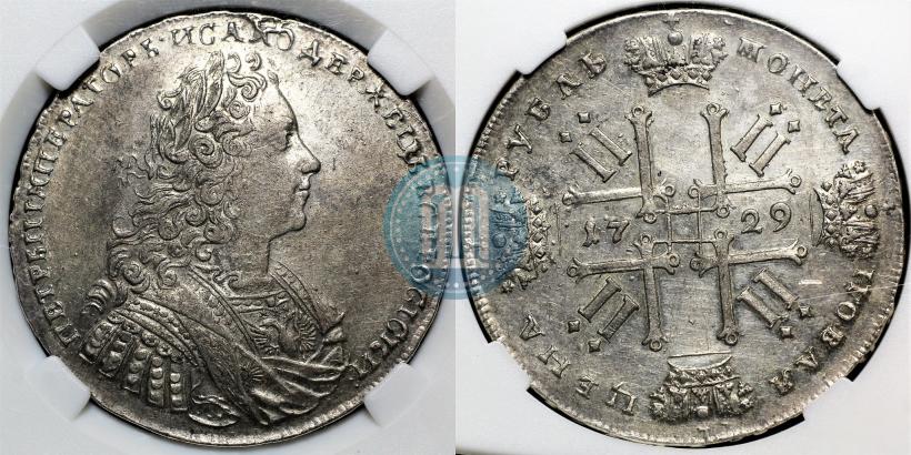 Фото 1 рубль 1729 года  "Тип 1728"