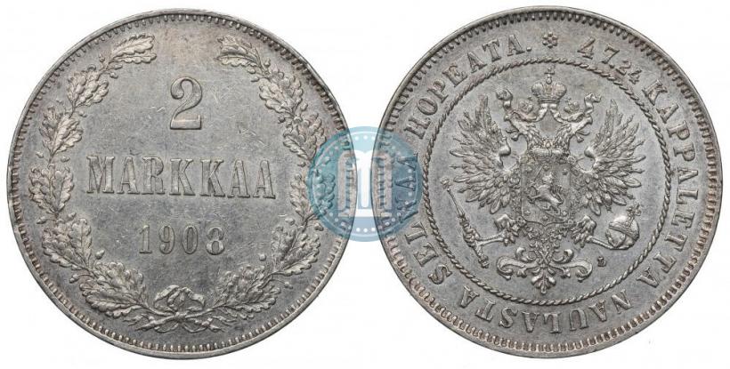 Picture 2 markkaa 1908 year L 