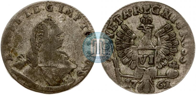 Picture 6 groszy 1761 year  