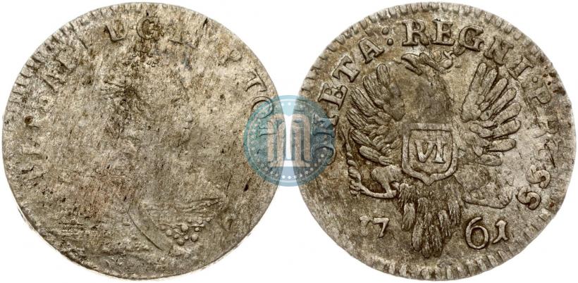Picture 6 groszy 1761 year  