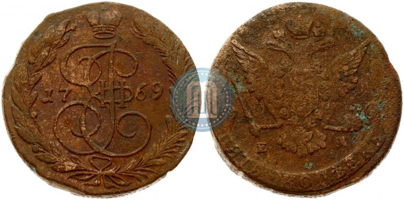 Фото 5 копеек 1769 года ЕМ 