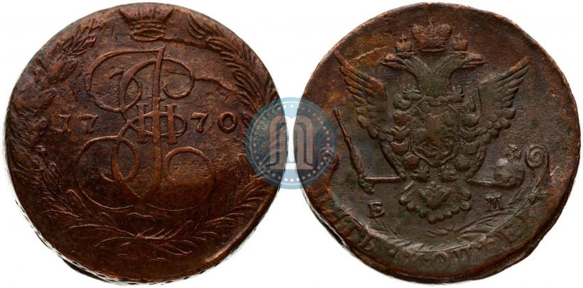 Picture 5 kopecks 1770 year ЕМ 