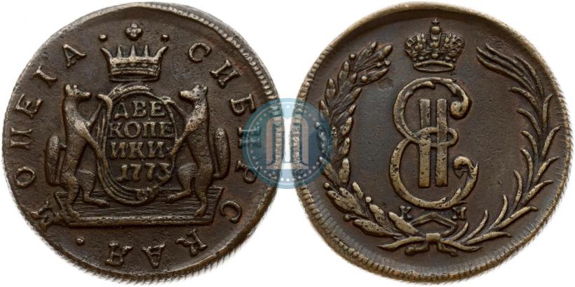Picture 2 kopecks 1773 year КМ 