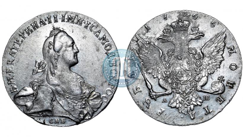 Picture 1 rouble 1766 year СПБ-АШ 