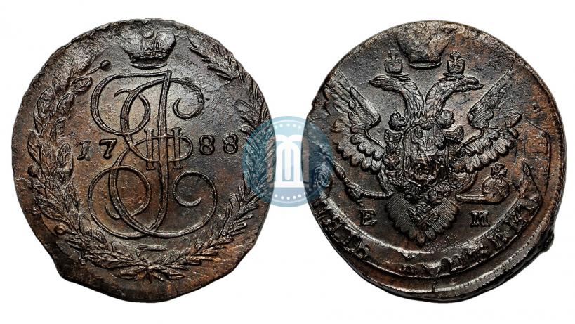 Picture 5 kopecks 1788 year ЕМ 