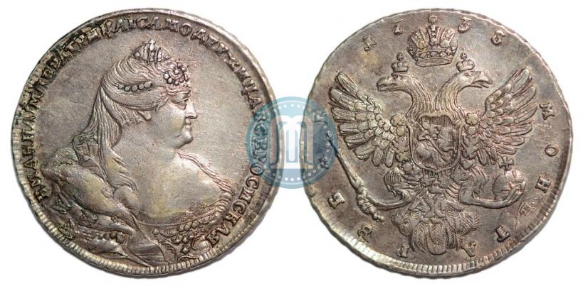 Picture 1 rouble 1738 year  "Moscow type"