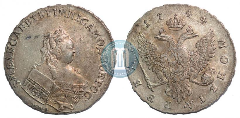 Picture 1 rouble 1744 year ММД 