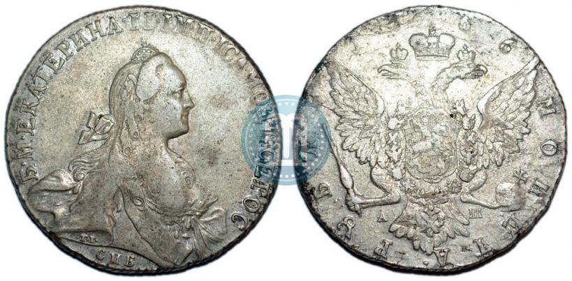 Picture 1 rouble 1766 year СПБ-АШ 