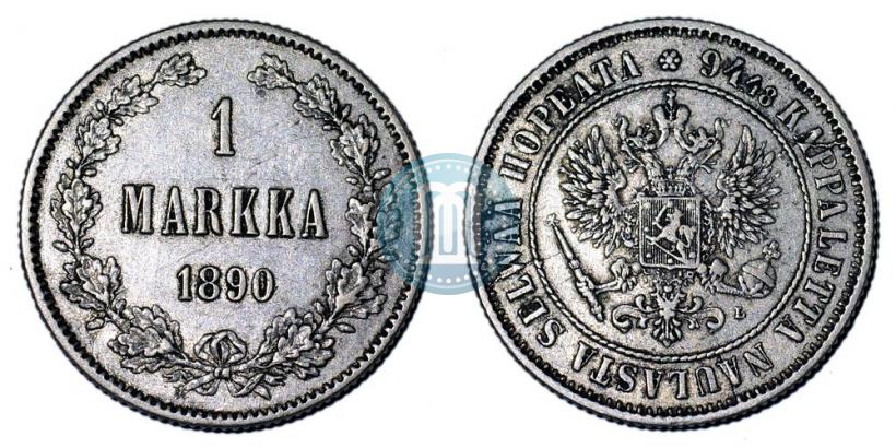Picture 1 markka 1890 year L 