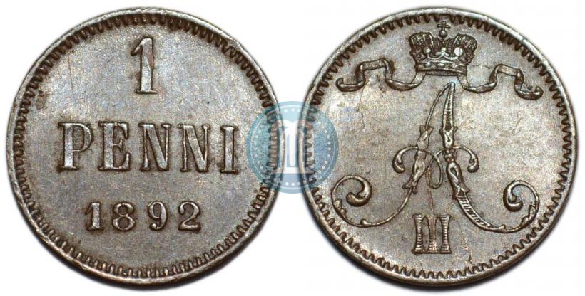 Фото 1 пенни 1892 года  