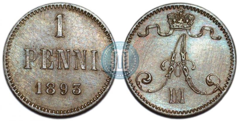Фото 1 пенни 1893 года  