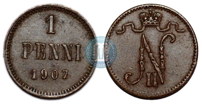 Фото 1 пенни 1907 года  