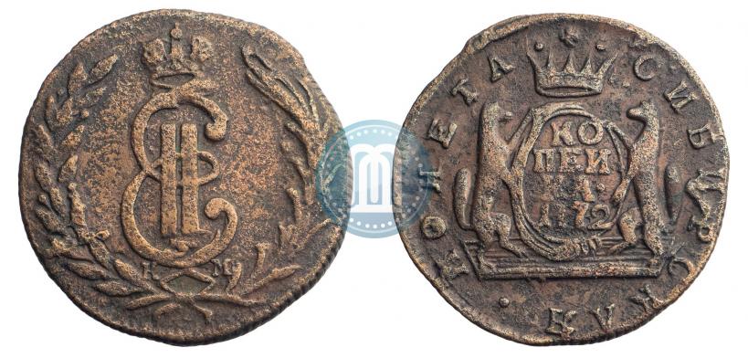 Picture 1 kopeck 1772 year КМ 