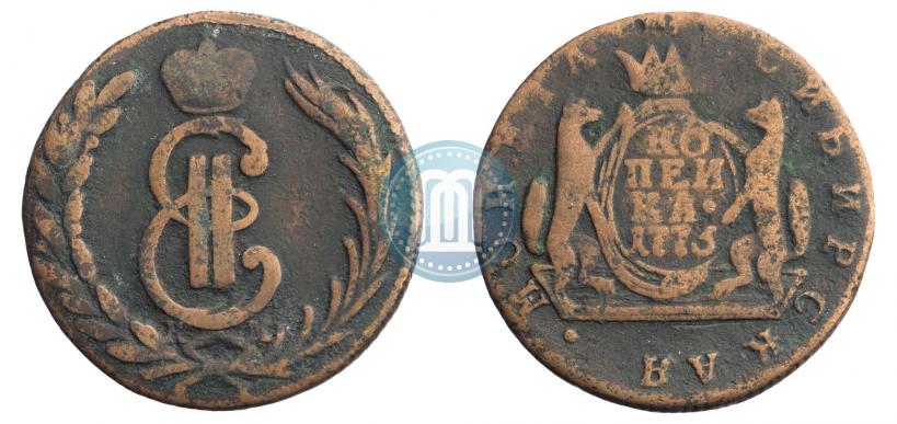 Picture 1 kopeck 1773 year КМ 