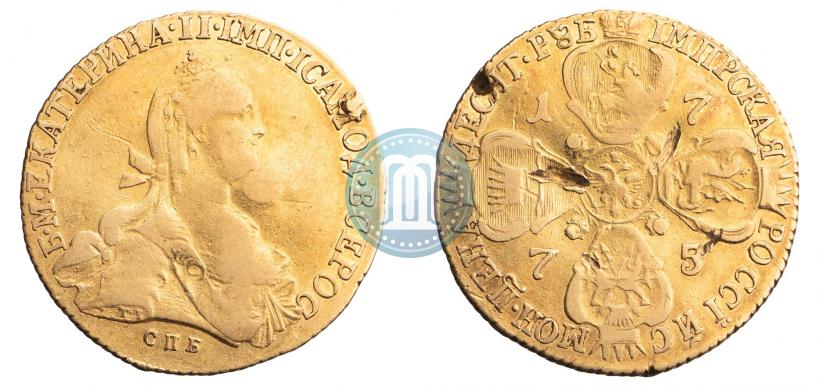 Фото 10 рублей 1775 года СПБ 