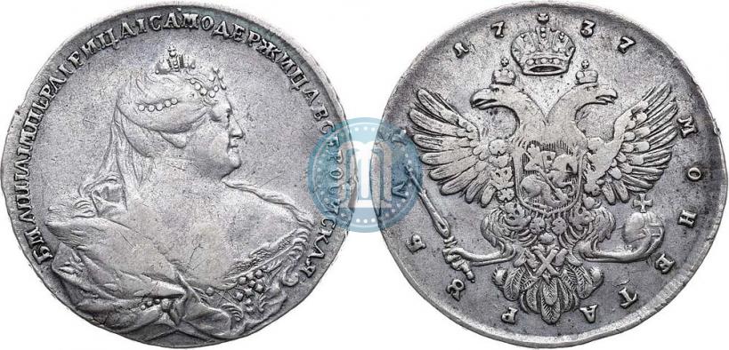 Picture 1 rouble 1737 year  "Moscow type"