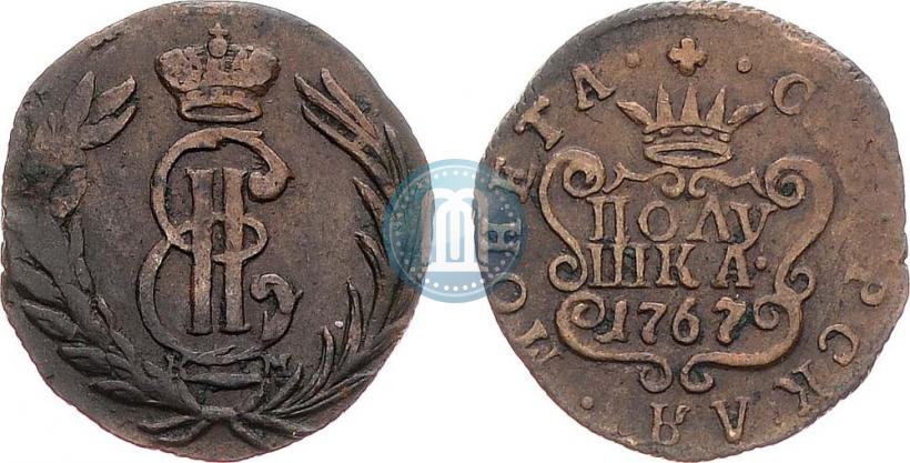 Фото Полушка 1767 года КМ 