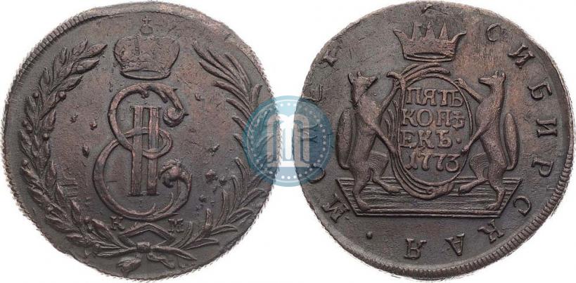 Picture 5 kopecks 1773 year КМ 
