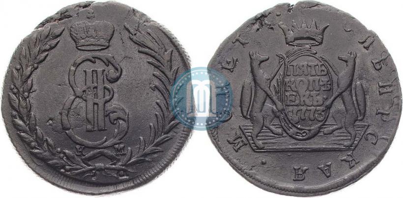 Picture 5 kopecks 1773 year КМ 