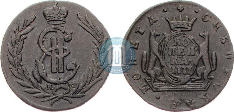 Фото 1 копейка 1777 года КМ 
