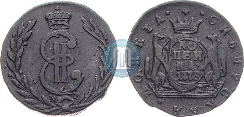 Фото 1 копейка 1778 года КМ 