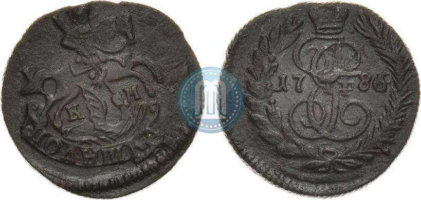 Фото Полушка 1786 года КМ 