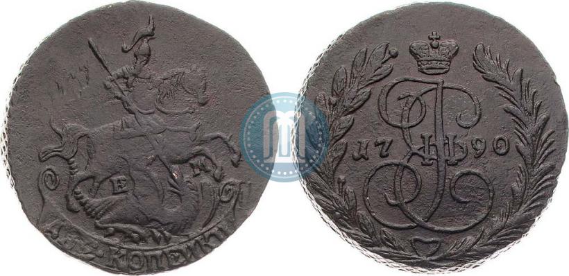 Фото 2 копейки 1790 года ЕМ 