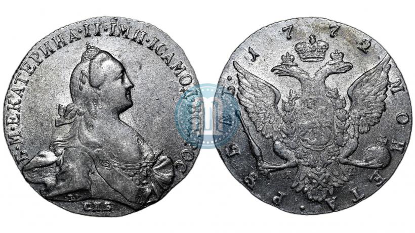 Picture 1 rouble 1772 year СПБ-ЯЧ-Т.I. 
