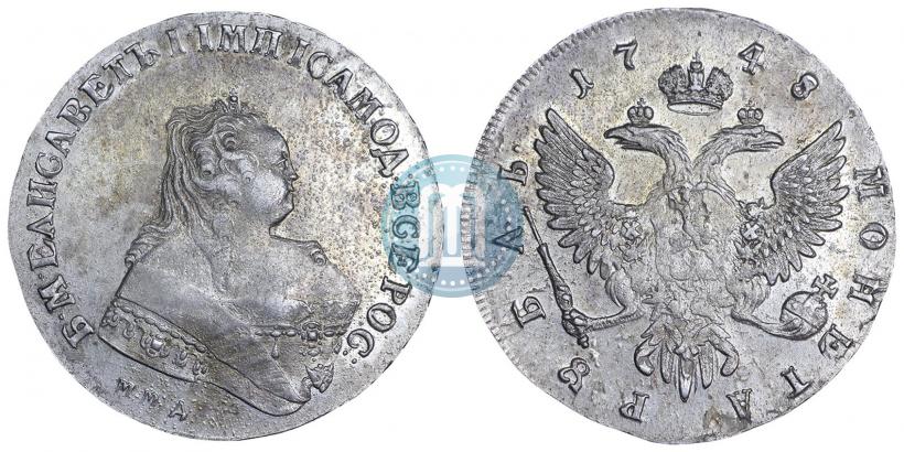 Picture 1 rouble 1748 year ММД 